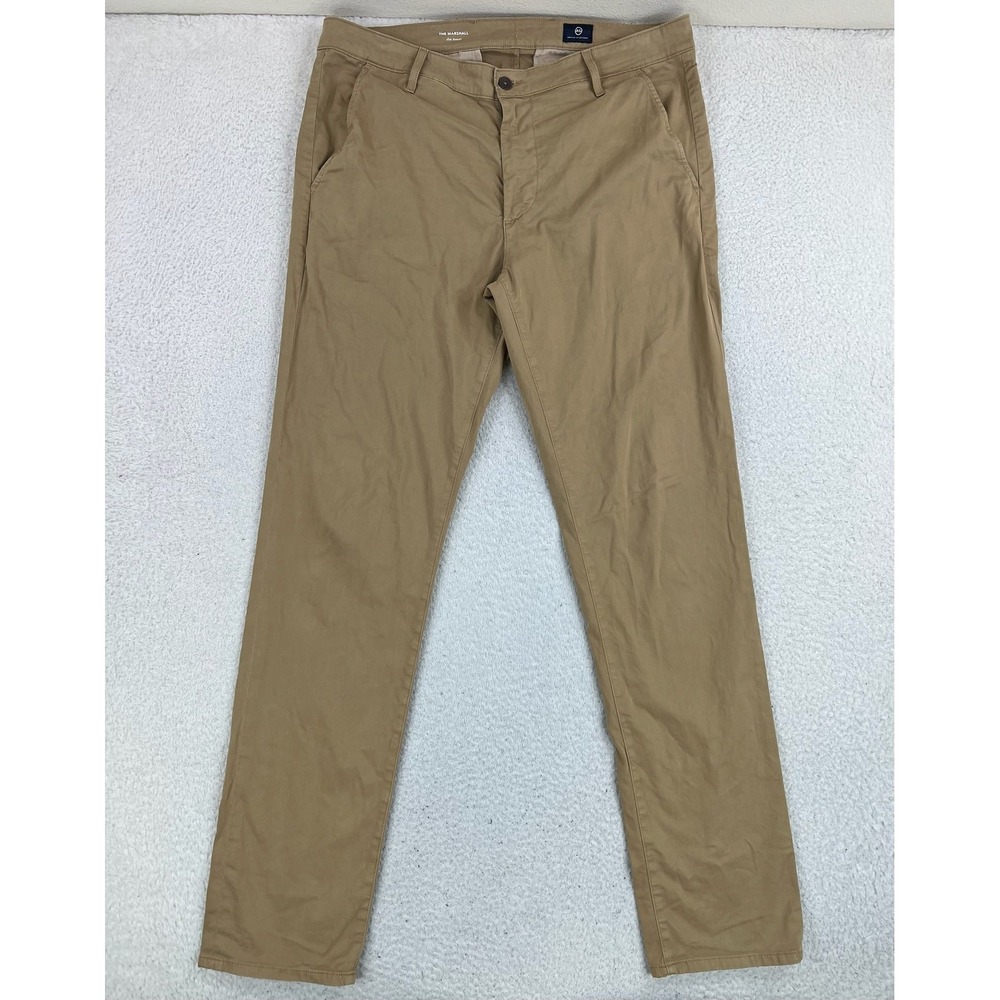 AG Adriano Goldschmied Pants Mens 36x34 Beige The Marshall Slim Trouser Casual